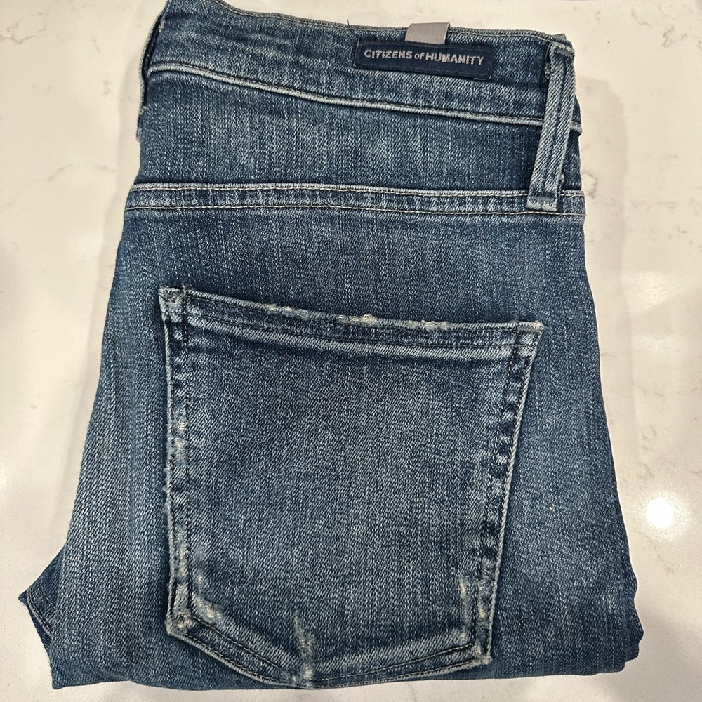 Distressed rocket high rise citizen of humanity jeans